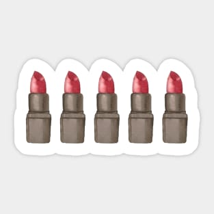 Dark Red Lipstick Design Sticker